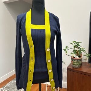 2 pieces set. Old Navy. Yellow Women's Cardigan with camisole.